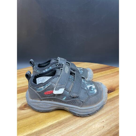 Keen Boys Size 6 (EU 22) Speed Hound Black Camo Hiking Hook & Loop Sneakers - Picture 3 of 10